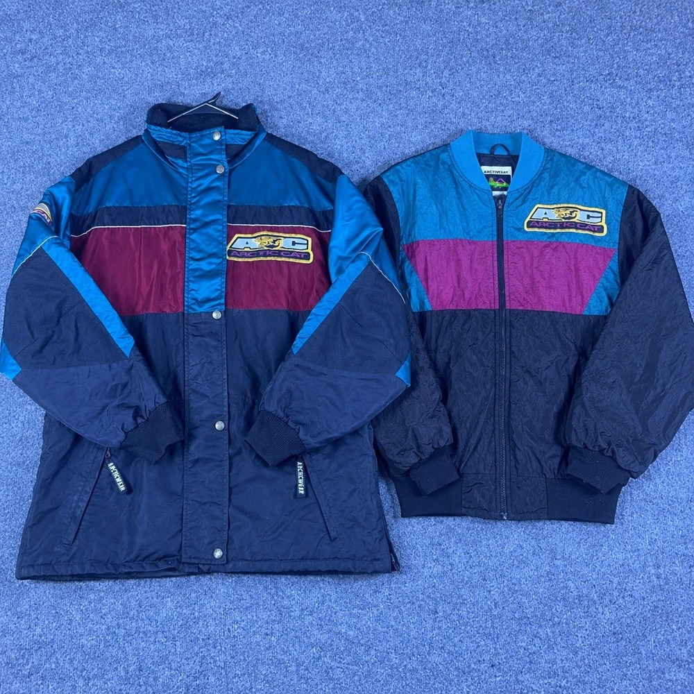 Vintage Arctic Cat 3 in 1 Winter Coat Jacket Thinsulate Liner Teal Women L